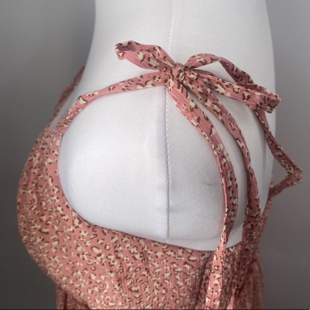 Pink Ruffled spaghetti strap Dress - Picture 5 of 8
